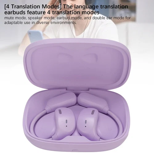144 Auriculares de Traducción de Idiomas BT 2 Vías Traducción en Tiempo Real Auriculares Fo Kit - Imagen 21 de 24