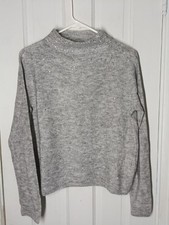 Juicy Couture Gray Rhinestone Detail Mock Neck Sweater Size M B5
