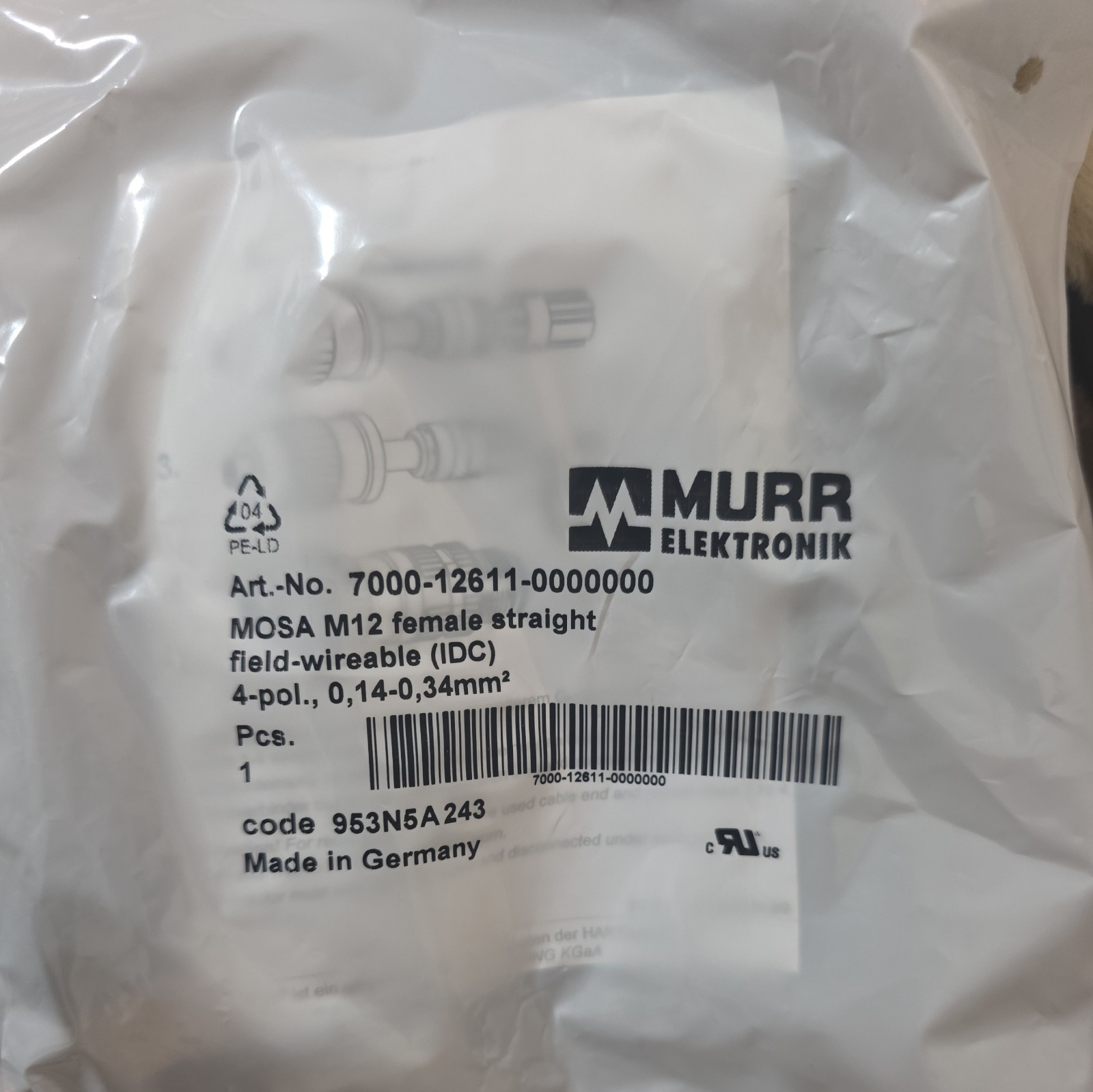 NEW Wireable Connector 7000-12611-0000000 FOR MURR 1PCS