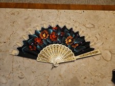 Hand Fan Folding White Lace Plastic floral