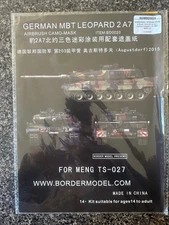 Border Models 1/35 Scale #TS-027 German MBT Leopard 2A7 Airbrush Camo Mask