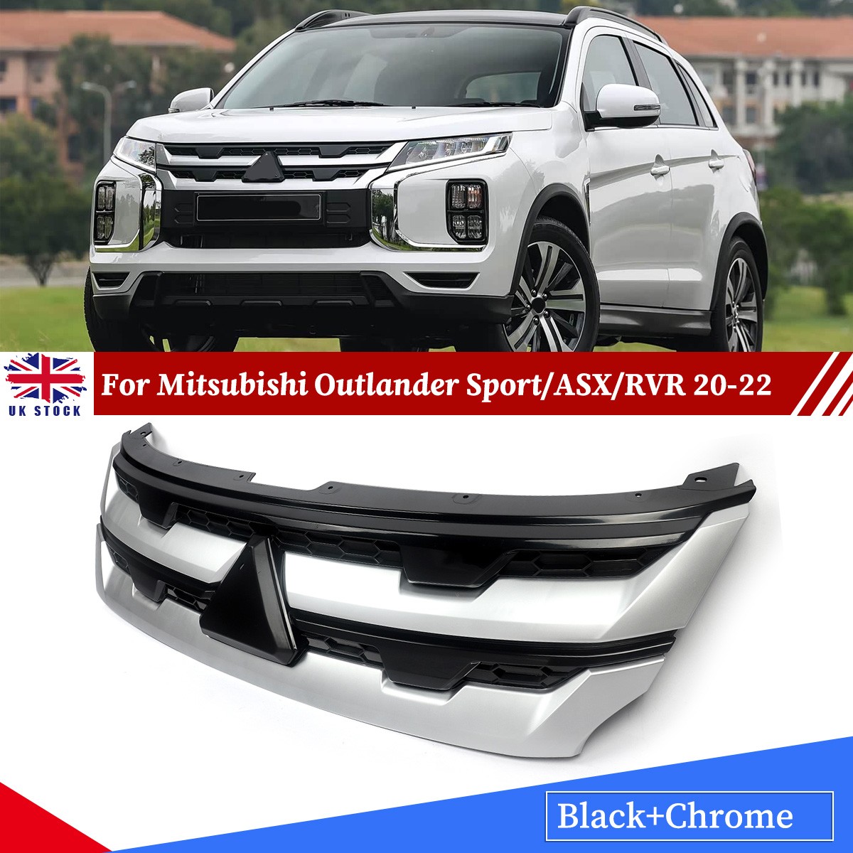 Front Bumper Upper Radiator Grille For Outlander Sport RVR ASX 2020-2022
