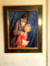 Trento Longaretti - " IL VECCHIO e IL BAMBINO con LA COLOMBA"