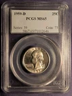 1959-D Silver Washington Quarter PCGS MS65.  Beautiful 😍 Coin! 🥈🥈🥈⭐⭐⭐⭐⭐⭐⭐⭐⭐⭐