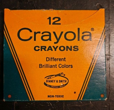 Vintage No. 12 Crayola Crayons - Brilliant Colors (Binney & Smith, NY USA)