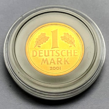 1 DM Goldmark 2001 A Berlin  Gold BRD Top Zustand Stempelglanz PP