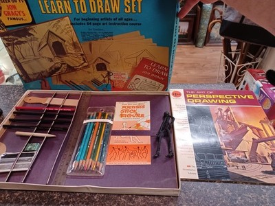 Vintage Jon Gnagy's Famous Learn to Draw Set for Beginning Artists 731293