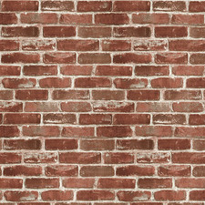 Red Brick Wallpaper Self-Adhesive Peel and Stick Wallpaper Waterproof and Remova