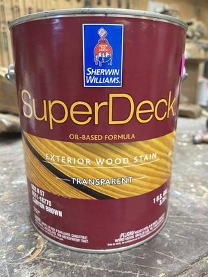 #ad 1 Gallon Sherwin Williams Super Deck Oil Based Exterior Wood Stain Canyon Brown $39.99