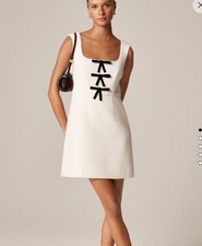 J.Crew Sophia dress with velvet bows in tweed size 4 NWT