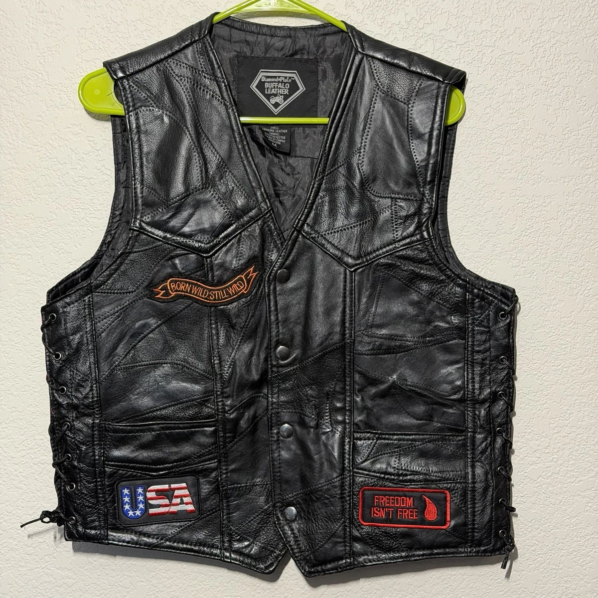 25+ Diamond Plate Leather Outer Shell Vests for Men for sale