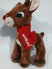 Vintage Dan Dee Singing Rudolph The Red Nose Reindeer Plush Light Up Nose 12"