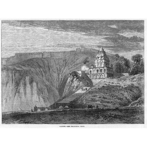 INDIA View of Calpee KALPI - Antique Print 1866