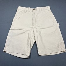 Carhartt B147 TAN Mens 34 Canvas Workwear Carpenter Shorts Canvas Beige Khaki