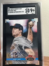 🔥Topps 2021 Stadium Club Casey Mize Rookie Auto #82 2/25 SGC 10/9 Tigers🔥