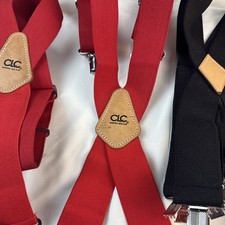 CLC Red Work Suspenders 2 with Silver Clips And 2 Black Suspenders Unmarked