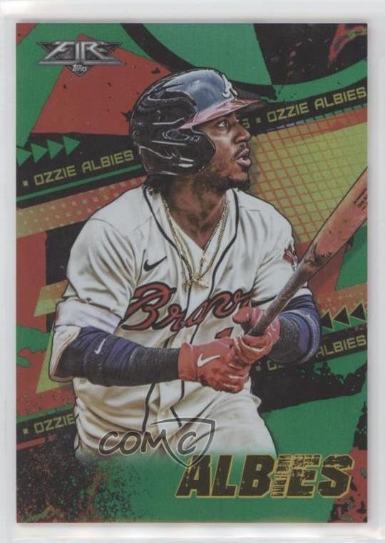 2022 Topps Fire Green 167/199 Ozzie Albies #65 0ky0