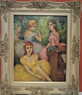 ''The Ballet Dancers''Hajnacka Szarka Original Signed Oil Painting