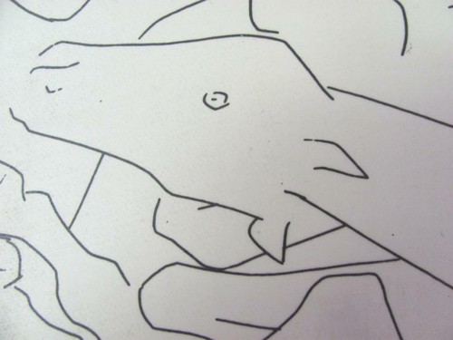 1960s VINTAGE SET OF 3 REPRODCTION PABLO PICASSO DRAWINGS ON CARDBOARD - Picture 7 of 12