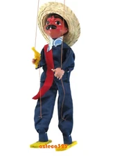Mexican Marionette String Puppet Bandido Gun