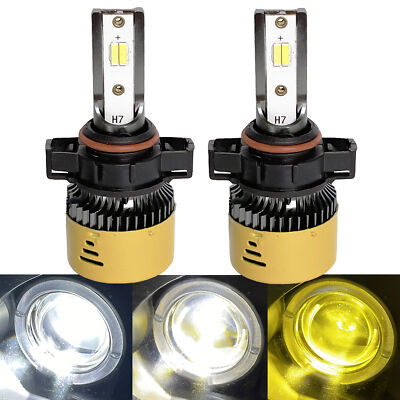 5202 3000K LED Kit Fog Light Bulb Switchback 3K 4K 6K White Yellow Strobe Light