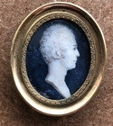 Portrait miniature profil XVIIIème