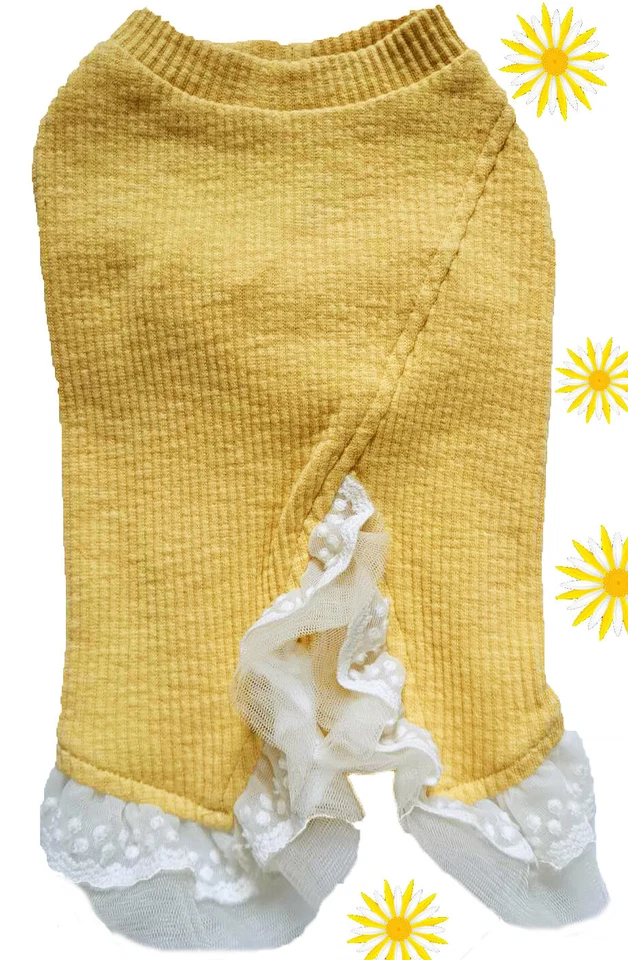 AMBABY Linda Ropa para Perro Mediano Niña Vestido Mujer Cachorro Falda Ropa para Mascotas Foto 2 de 4