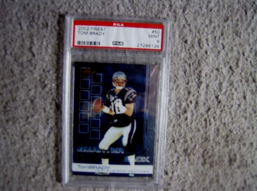 TOM BRADY  2002 1ST YEAR WITH FINEST PSA 9 #50