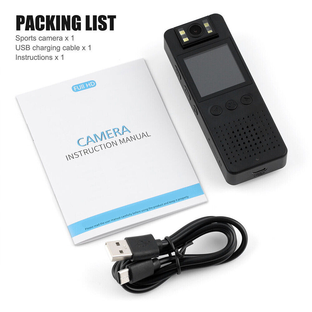 Mini Body Police Camera 1080P Video Recorder DVR IR Night Cam Camcorder Outdoor
