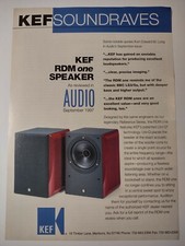KEF Soundraves RDM One Speaker Pubblicità Stampa Vintage
