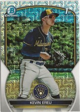 2023 Bowman Draft Chrome Kevin Ereu Mega Refractor SP RC Milwaukee Brewers