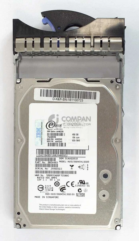 44W2240 IBM HDD 450GB 15K SAS 6G 3.5" LFF HOT-SWAP FOR EXP3000 - Image 3 of 4