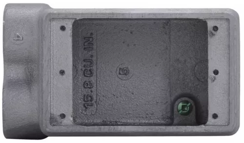 CROUSE-HINDS FDD1, Cast Device Box,  1-Gang, 1/2" 2-Hub1pc