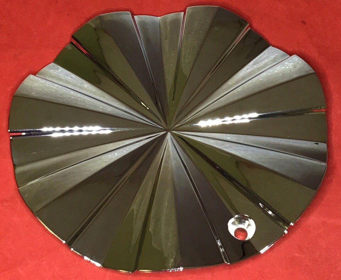 TWO NEW POLO C-0363 MCD0335YA01 CHROME CUSTOM WHEEL RIM CENTER CAP 8933