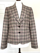 Daks Uk14 100% Pure New Wool Tailored Blazer In Highland Multicolour Tweed