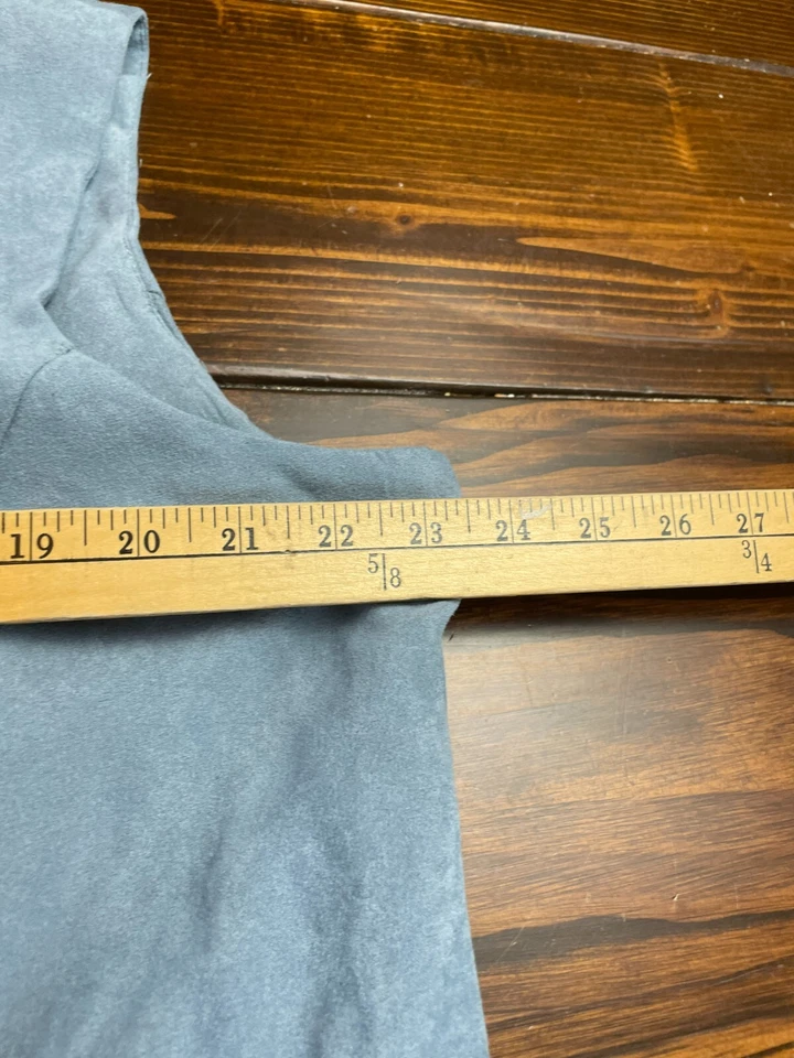 Camiseta sin mangas Dressbarn, para mujer talla grande 18 W, azul, gamuza sintética Foto 3 de 4