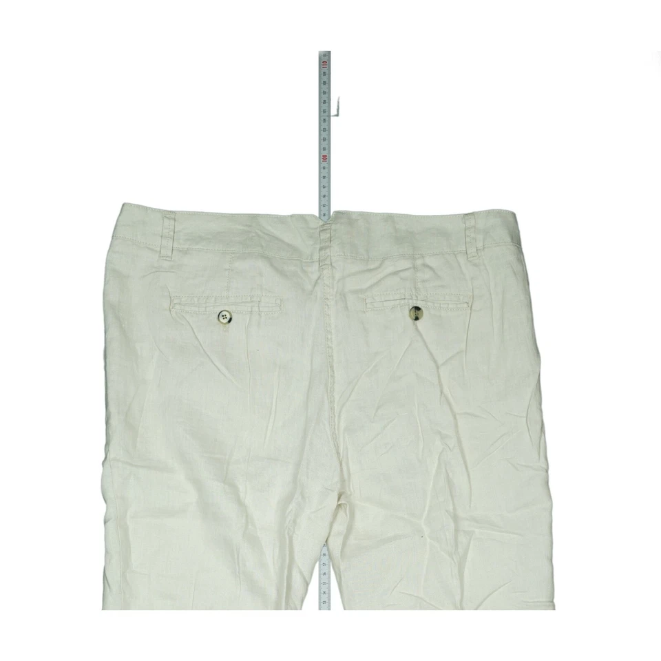 SILVIAN HEACH Damen Leinen Hose Relaxed Sommer Chino Gr. M Natur dünn Beige NEU - Bild 4 von 4
