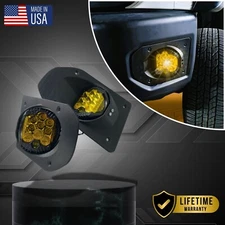 Toyota FJ Cruiser 07-14 Fog Light Brackets | Fits 5" Round Pods | Wing DeletesUp