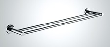 Double Towel Rail   Wall Mounted   Quality Chromed Brass With Fittings