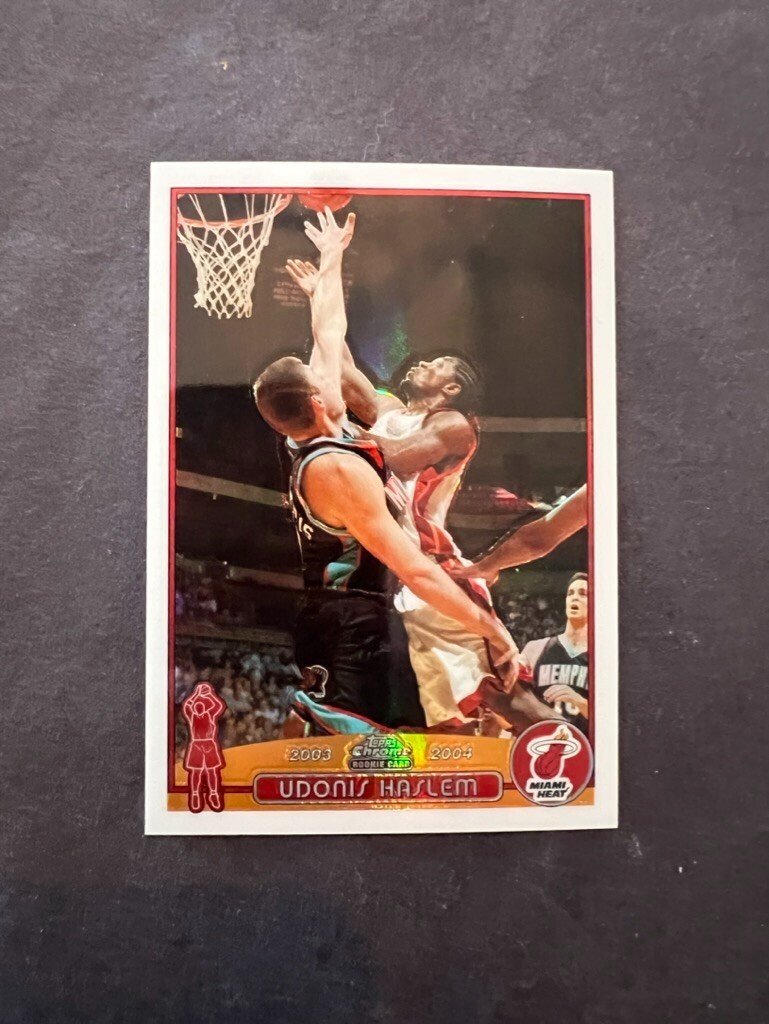 2003-04 Topps Chrome Udonis Haslem Rookie Refractor - Heat Champ