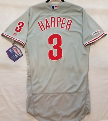 AUTHENTIC MAJESTIC BRYCE HARPER 56 3XL PHILADELPHIA PHILLIES FLEX