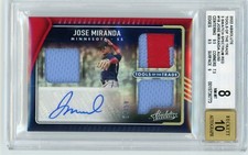 JOSE MIRANDA 2022 Absolute Tools of the Trade RED Patch Auto Rc #4/50 BGS 8