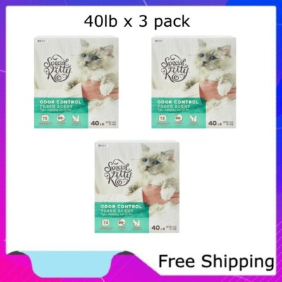 Special Kitty Odor Control Tight Clumping Cat Litter, Fresh Scent, 40 lb x 3pack
