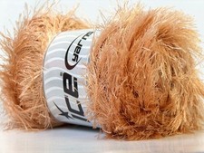 LG 100 gram Beige Eyelash Yarn Ice Fun Fur 164 Yards 22704