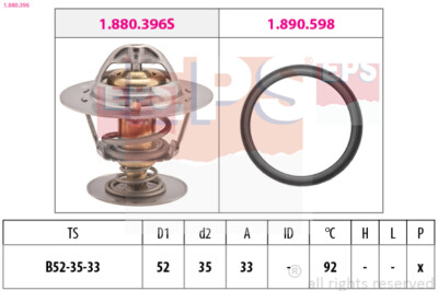 EPS 1.880.396 Thermostat, Coolant for Ford