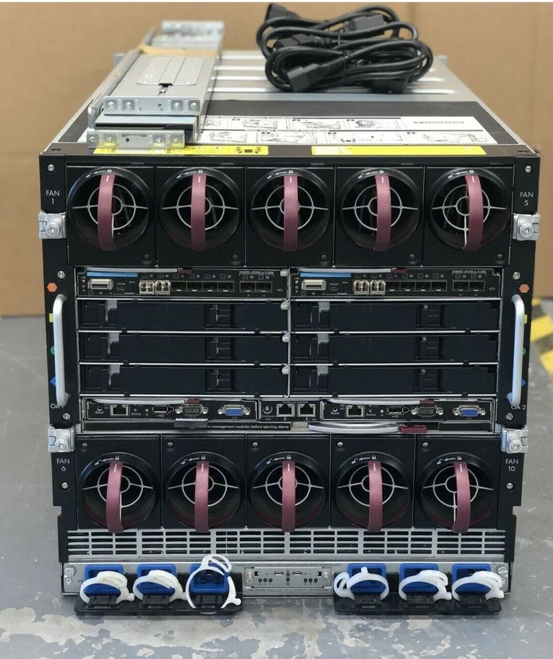 HP C7000 16x HP BL460c Gen9 384-Cores 1TB RAM 10GbE Blade Server Solution - Image 3 of 3