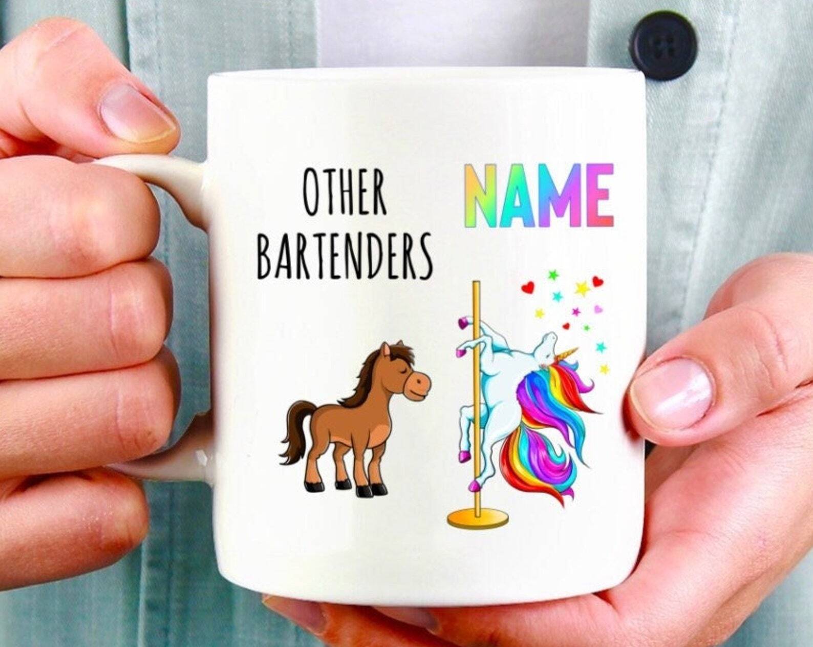 Personalized Bartender Gift Mug - Custom Coffee Cup for Mixologists