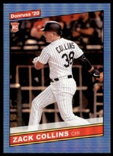 2020 Panini Donruss #247 Zack Collins Rookie Blue Holo Foil