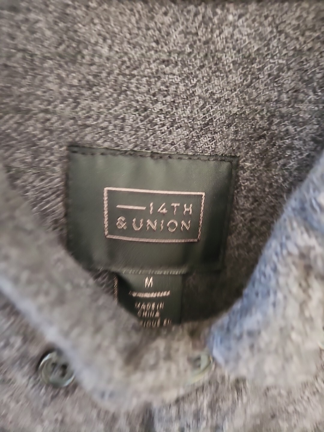 14TH & UNION DARK GRAY COLLARED BUTTON FRONT SIZE… - image 2