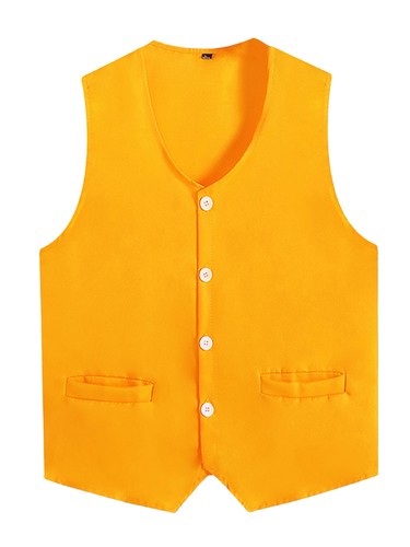 Unisex Kid Volunteer Activity Vest Button Up Waistcoat Uniform Sleeveless Jacket - Picture 48 of 119